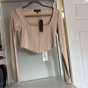 Lulus | NWT Cropped Corset Longsleeve